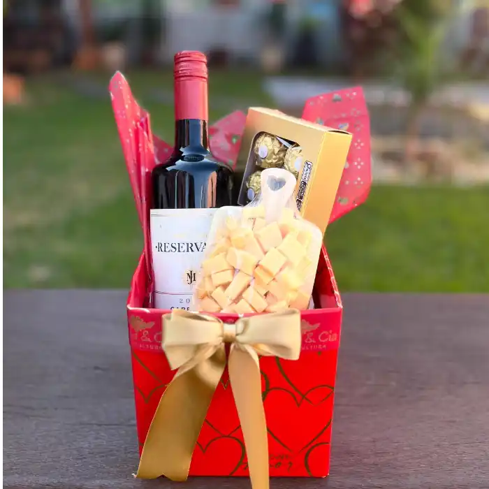 Box vinho e queijo